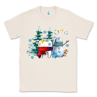 Natural dental christmas teeth and winter with snowman Classic Tee - AdoDesignShop