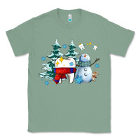 Sage dental christmas teeth and winter with snowman Classic Tee - AdoDesignShop
