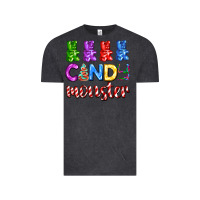 Vintage Black candy monster with jelly bear Vintage Tee - AdoDesignShop