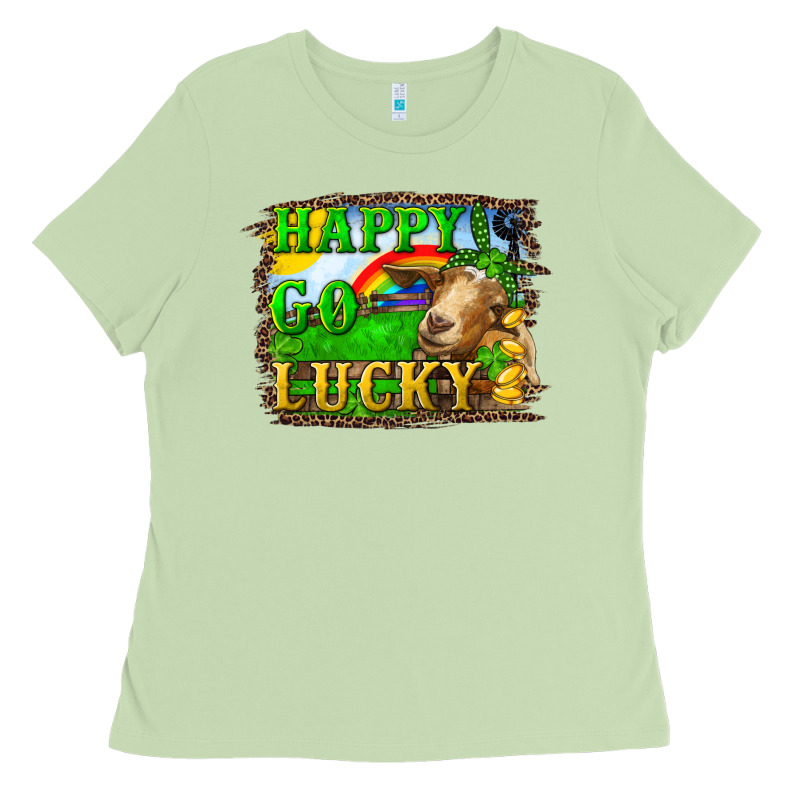 Happy Go Lucky Goat Ladies Tee by RanaPortraitStore | Teevron