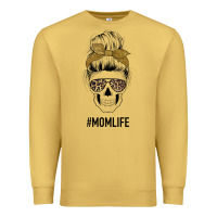 Antique Gold Glitter Patterned Leopard Mom Skull Premium Sweatshirt - Bettercallsaul