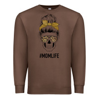 Chestnut Glitter Patterned Leopard Mom Skull Premium Sweatshirt - Bettercallsaul