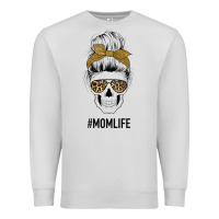 Dove Grey Glitter Patterned Leopard Mom Skull Premium Sweatshirt - Bettercallsaul