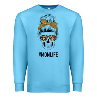 Ocean Blue Glitter Patterned Leopard Mom Skull Premium Sweatshirt - Bettercallsaul