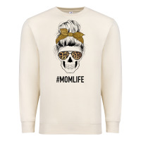 Sandshell Glitter Patterned Leopard Mom Skull Premium Sweatshirt - Bettercallsaul