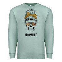 Seafoam Glitter Patterned Leopard Mom Skull Premium Sweatshirt - Bettercallsaul