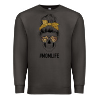 Smoke Glitter Patterned Leopard Mom Skull Premium Sweatshirt - Bettercallsaul