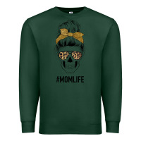 Sports Green Glitter Patterned Leopard Mom Skull Premium Sweatshirt - Bettercallsaul