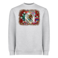 Heather Grey mexico flag christmas Heavyweight Sweatshirt - AdoDesignShop
