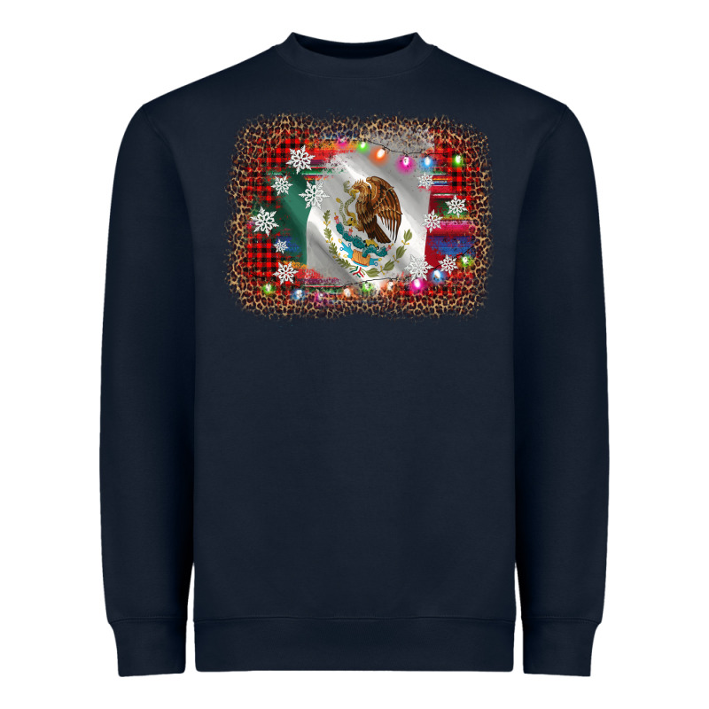 Mexico Flag Christmas Heavyweight Sweatshirt by AdoDesignShop | Teevron