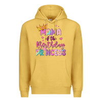 Antique Gold mama of the birthday princess Premium Hoodie - NancyCooperArtShop