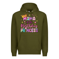Army Green mama of the birthday princess Premium Hoodie - NancyCooperArtShop