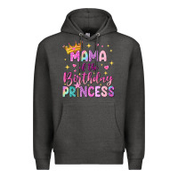 Charcoal Heather mama of the birthday princess Premium Hoodie - NancyCooperArtShop