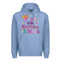 Colony Blue mama of the birthday princess Premium Hoodie - NancyCooperArtShop