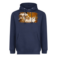 Navy leopard cowhide brushstroke Heavyweight Hoodie - Jasminsmagicworld