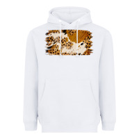 White leopard cowhide brushstroke Heavyweight Hoodie - Jasminsmagicworld