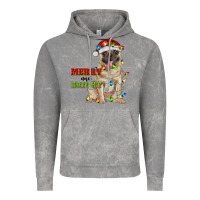 Cloud Rock merry and bright pug Vintage Hoodie - RanaPortraitStore
