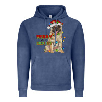 Merry And Bright Pug Vintage Hoodie | Teevron