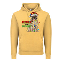 Vintage Mustard merry and bright pug Vintage Hoodie - RanaPortraitStore