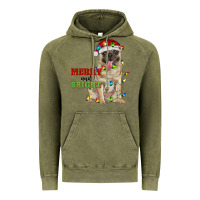 Vintage Olive merry and bright pug Vintage Hoodie - RanaPortraitStore