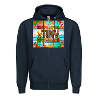Navy educator of tiny humans Zipper Hoodie - NancyCooperArtShop