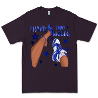 Plum I Have Two Moods Royal Blue Sneakers Afro Girl Premium Tee - texasbilliewilder
