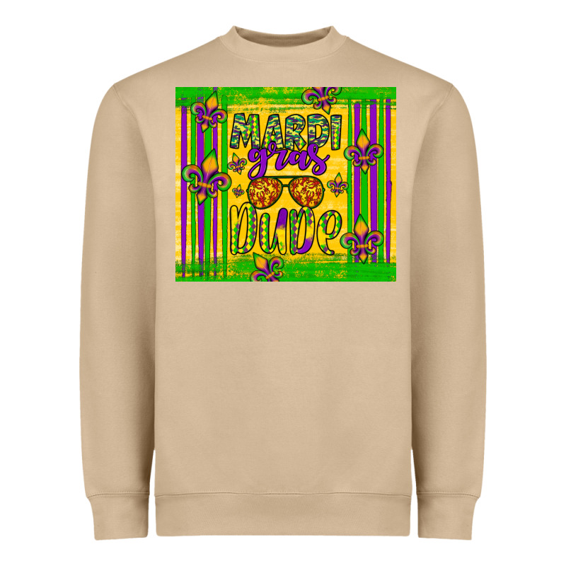 Mardi Gras Dude Heavyweight Sweatshirt by Artiststas | Teevron