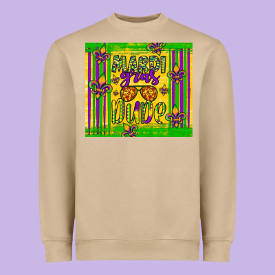 Mardi Gras Dude Heavyweight Sweatshirt Designed By Artiststas