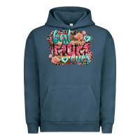 Pigment Midnight Navy Best Mom ever Mother's Day Urban Hoodie - CowGirlArtShop