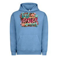 Pigment Pebble Blue Best Mom ever Mother's Day Urban Hoodie - CowGirlArtShop