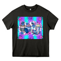 Asphalt stitch coffee cups Heavy Core Tee - Zillion Design Studio