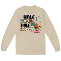 Mushroom half baddie half coffee Long Sleeve Tee - MaliasSmallBusiness