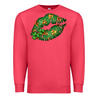 Cardinal Green and Leopard Patterned Irish Day Lips Premium Sweatshirt - Bettercallsaul
