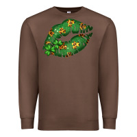 Chestnut Green and Leopard Patterned Irish Day Lips Premium Sweatshirt - Bettercallsaul