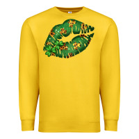Lemon Green and Leopard Patterned Irish Day Lips Premium Sweatshirt - Bettercallsaul