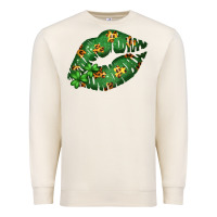 Sandshell Green and Leopard Patterned Irish Day Lips Premium Sweatshirt - Bettercallsaul