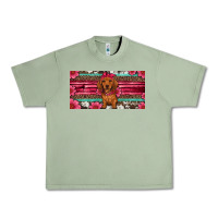 Oil Green dachshund puppy license plate Urban Heavy Tee - Artiststas