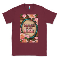 Burgundy Western Welcome To Our Home Classic Tee - LillyAllenDesigns