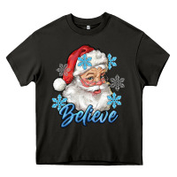 Asphalt santa blue believe Heavy Core Tee - RanaPortraitStore