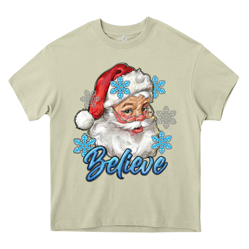 Santa Blue Believe Heavy Core Tee by RanaPortraitStore | Teevron
