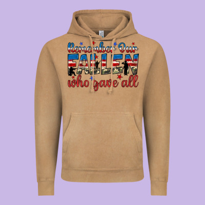 Remember Our Fallen Who Gave All Vintage Hoodie Designed By Jahusdesignshop