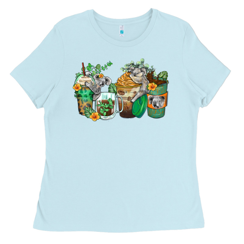 Koala Coffee Cups Ladies Tee by Zillion Design Studio | Teevron