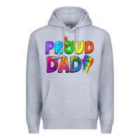 Heather Grey Proud Dad Premium Hoodie - NancyCooperArtShop