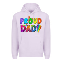 Lilac Proud Dad Premium Hoodie - NancyCooperArtShop