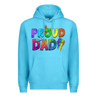 Ocean Blue Proud Dad Premium Hoodie - NancyCooperArtShop