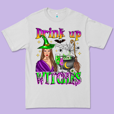 Drink Up Witches Premium Tee Designed By Zillion Design Studio