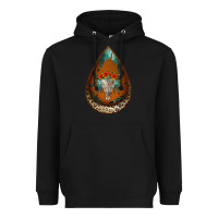 Black leopard bullskull teardrop earrings Heavyweight Hoodie - Jasminsmagicworld