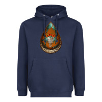 Navy leopard bullskull teardrop earrings Heavyweight Hoodie - Jasminsmagicworld