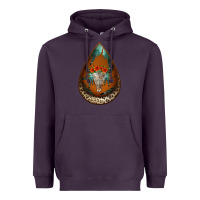 Plum leopard bullskull teardrop earrings Heavyweight Hoodie - Jasminsmagicworld
