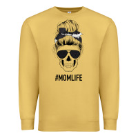 Antique Gold Black Glitter Cowhide Patterned Mom Skull Premium Sweatshirt - Bettercallsaul